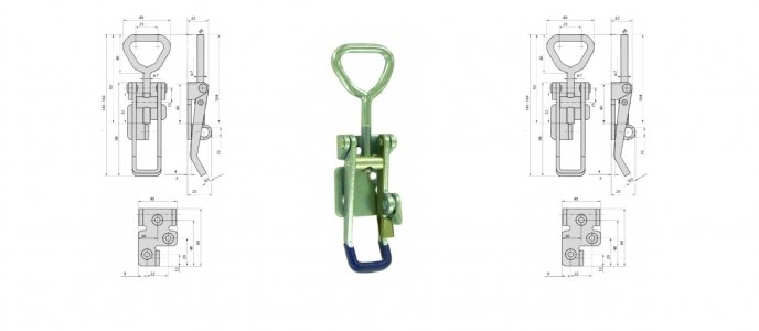 Ojop 703L Over Centre Catch ZP Steel