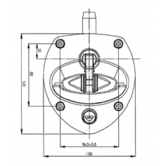 Black Polymide Padlockable Economy Series Drop T Lock 
