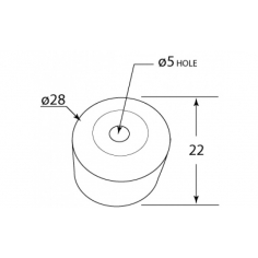 Rubber Door Stop White