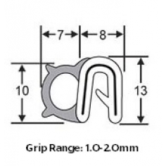 Pinchweld & Rubber on Side Black 60-052