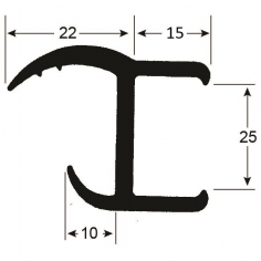 Pan Door Seal Rubber  H Section