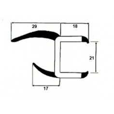 Durometer 21mm H Light Grey 2mtr
