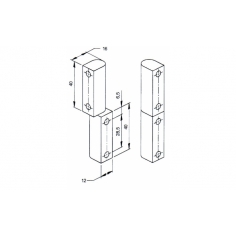 40 x 16 Lift Off Hinge Black Powder Coated