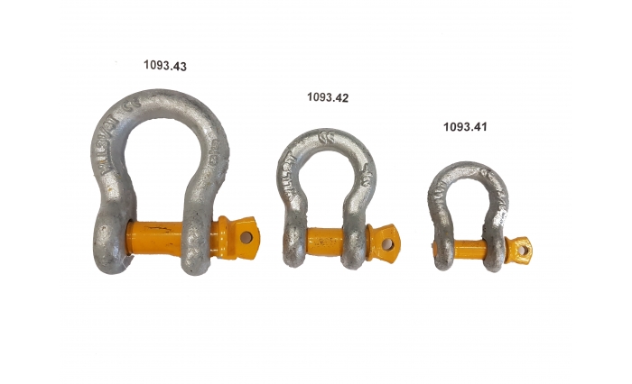 Yellow Pin Rated Bow Shackle 16mm