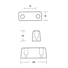 150mm x 50mm x 50mm Bump Rubber