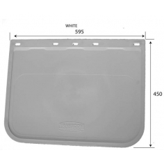 600 x 455mm Drop White Mudflap