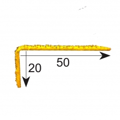 500 x 50 x 20mm Anti Slip Stair Nosing