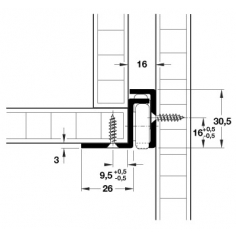 Base Mount 100Kg Drawer Slide