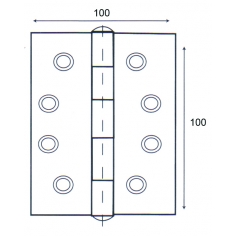 Butt Hinge 100 x 100mm