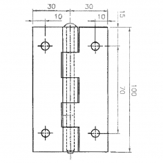 Butt Hinge Loose Pin ZP 4238