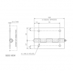 Butt Hinge Loose Pin ZP 4237