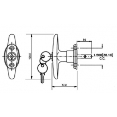 Canopy "T" Handle Black
