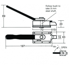 Door Slam Lock Heavy Duty RH