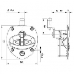 Drop T Lock Black Polyamide - Non Locking