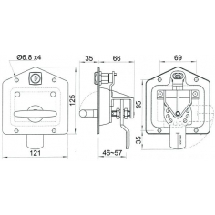Drop "T" Lock Stainless Steel