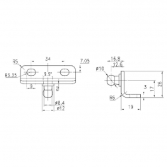 Gas Strut Bracket S/S IE00S