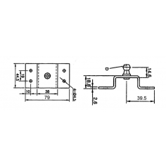 Gas Strut Bracket 22B