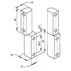 Hinge Solid Brass 401916