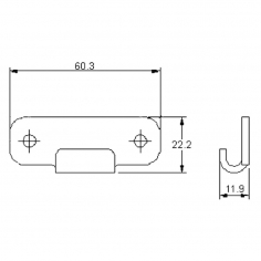 Hook Plate Black Coated