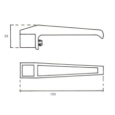 Inside Door Handle Chrome 5/16"