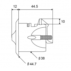 MP Novibra Push-To-Close Latch