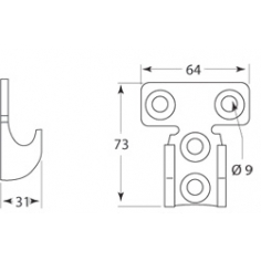 Ojop 42Z ZP Steel Hook Plate