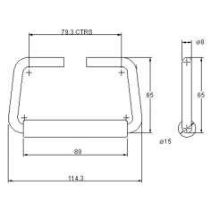 Protex Chest Handle only ZP Steel