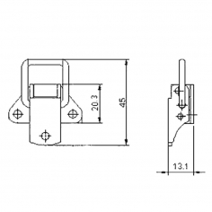 Protex Over Centre Catch ZP Steel
