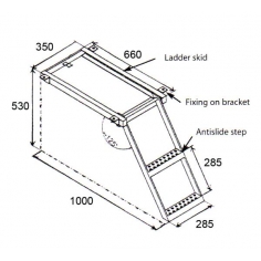 Pull Out Ladder 2 Step Stainless Steel
