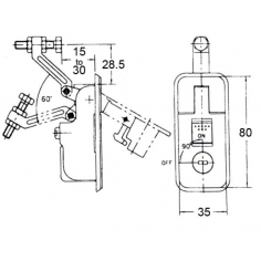 Recessed Lever Lock Black Small