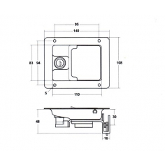 Recessed Lever Lock S/Steel Locking