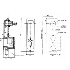 Swing Handle Chrome Push Button