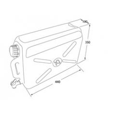 Water Tank 25 Litre White Plastic Tank Only