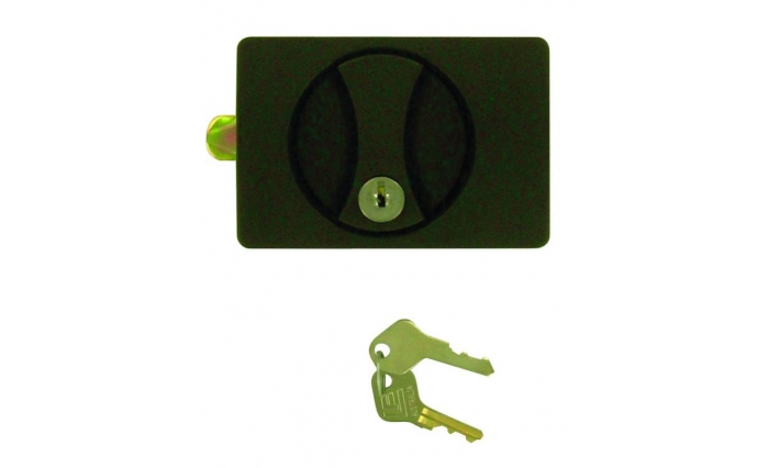 Flush Lock Black Plastic